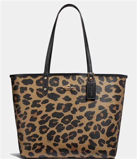 coach leopard print tote.